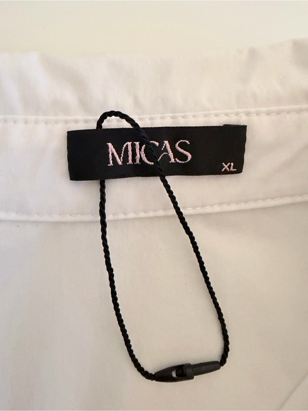 Micas White Twist Front Cropped Button Shirt | Size XL | Y2K | Streetwear - Picture 4 of 5